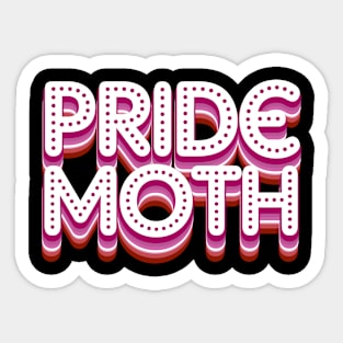 Lesbian+ Moth: Illuminating Love Sticker